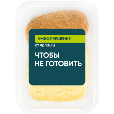 Котлета по-киевски с картофельным пюре Умное решение, 340г