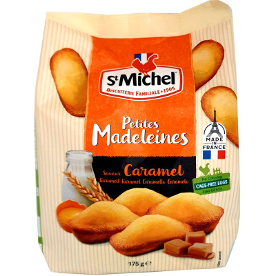 Пирожное St Michel Мадлен бисквитное французское со вкусом карамели, 175г