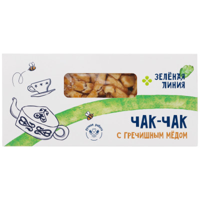Восточные сладости Чак-Чак с гречишным мёдом Зелёная Линия, 200г
