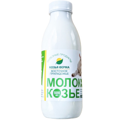 Молоко Восточное Приладожье козье цельное пастеризованное 3-5%, 500мл