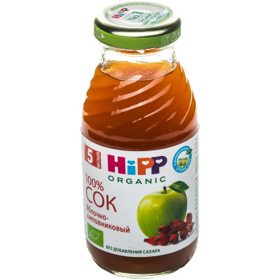 Сок HiPP яблочно-шиповниковый Bio Juice 6 месяцев+, 200мл