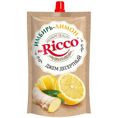 Джем Mr. Ricco имбирь-лимон десертный, 300г