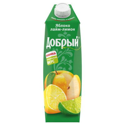 Нектар Добрый Яблоко-лайм-лимон, 1л