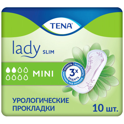 Прокладки урологические Tena Lady Slim Mini, 10шт