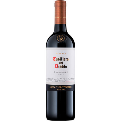 Вино Casillero del Diablo Carmenere Reserva красное сухое 13.5%, 750мл