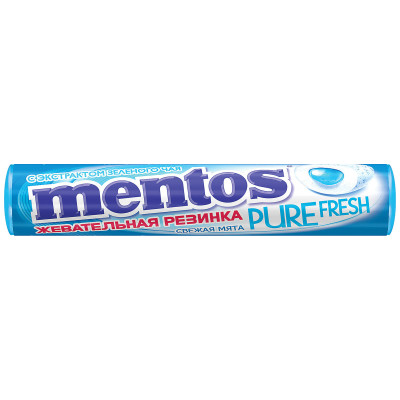 Жевательная резинка Mentos Pure Fresh Свежая мята, 16г