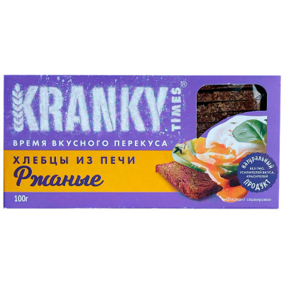 Хлебцы Kranky Ржаные хрустящие, 100г