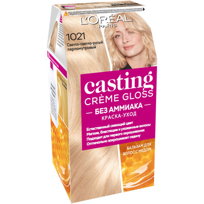 Краска-уход для волос Gloss Casting Creme светло-русый перламутровый 1021