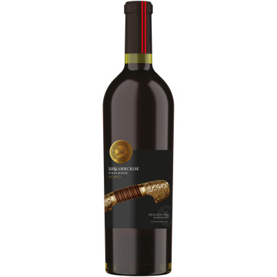 Вино Цимлянское Избранное Красностоп Золотовский сортовое красное сухое, 750мл