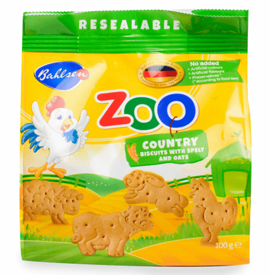 Печенье Leibniz Zoo Country детское хрустящее, 100г