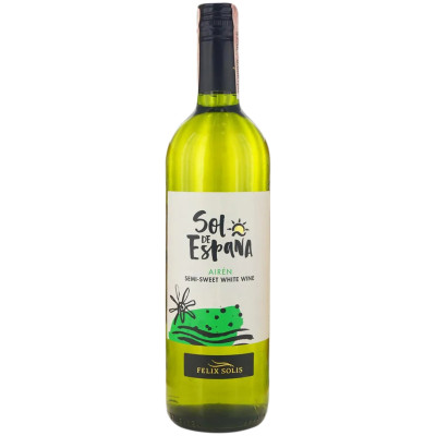 Вино Sol de Espana Аирен белое полусухое 11%, 750мл