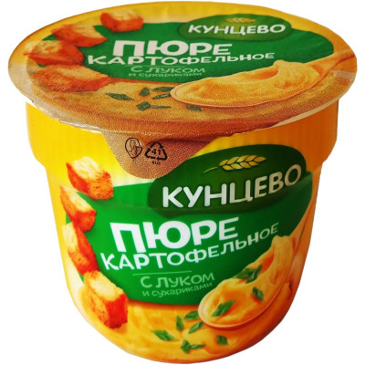 Пюре Кунцево картофельное с луком и сухариками, 40г