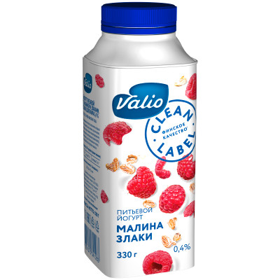 Йогурт Viola питьевой малина-злаки 0.4%, 330мл