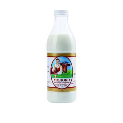 Молоко Родная Любава отборное пастеризованное 3.4-6%, 900мл