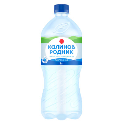Вода Калинов Родник минеральная природная столовая питьевая газированная, 1л