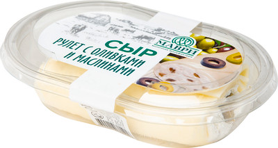 Сыр Молочная Мануфактура Маври Рулет оливковый 45%, 150г