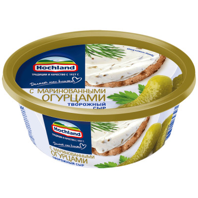 Сыр Hochland творожный с маринованными огурцами 60%, 140г
