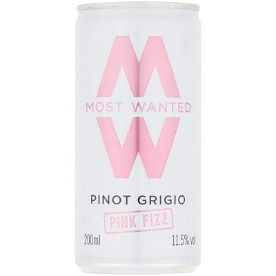 Напиток Most Wanted Pinot Grigio Pink Fizz газированный виноградосодержащий полусладкий 11.5%, 200мл
