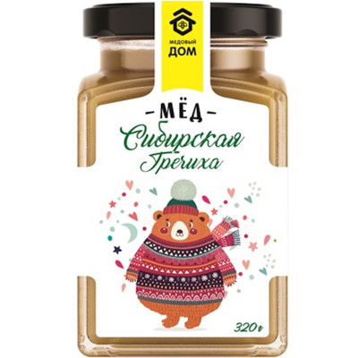 Мёд Медовый Дом Сибирская гречиха цветочный натуральный, 320г
