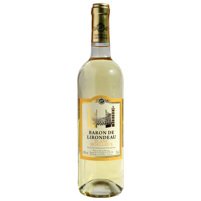 Вино Baron de Lirondeau белое полусладкое, 750мл