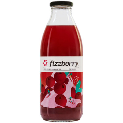 Морс Fizzberry брусничный горячего розлива, 750мл