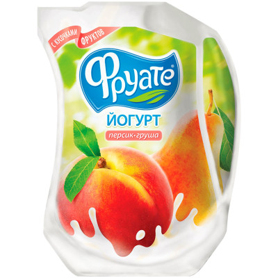 Йогурт питьевой Фруате персик-груша 1.5%, 480мл