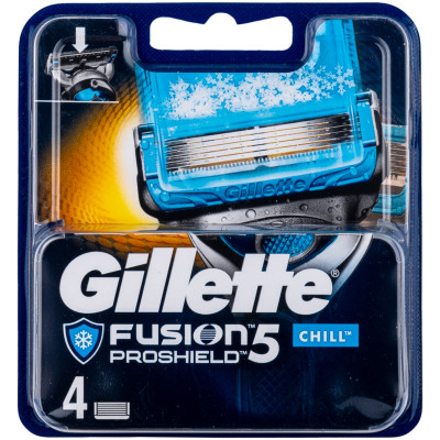 Кассеты для бритья Gillette Fusion ProShield сменные, 4шт