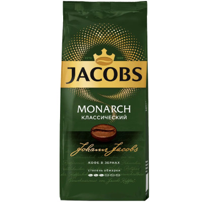 Кофе Jacobs Monarch классический натуральный жареный в зёрнах, 230г