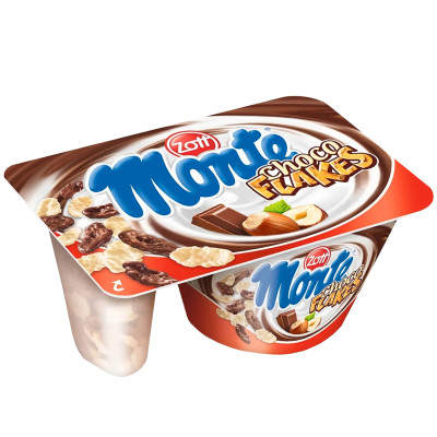 Десерт Zott Monte Choco Flakes шоколад-фундук-кукурузные хлопья 13.9%, 125г