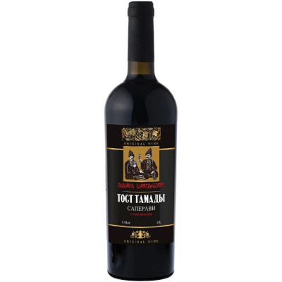 Вино Тост тамады Саперави красное сухое 12%, 750мл