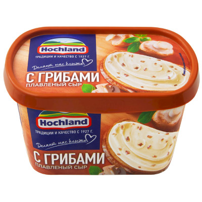 Сыр плавленый Hochland с грибами 55%, 400г