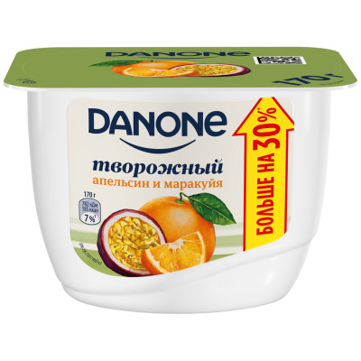 Продукт творожный Danone апельсин-маракуйя 3.6%, 170г