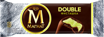 Эскимо Магнат Дабл фисташка сливочное с шоколадным соусом в глазури 8%, 73г