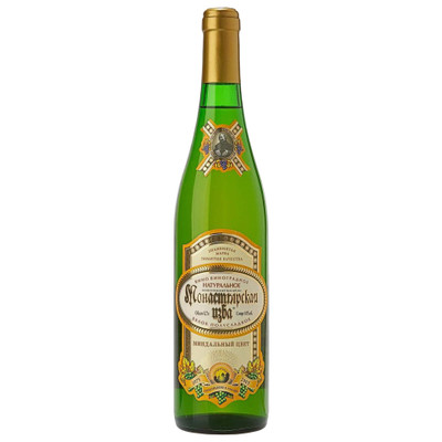 Вино Монастырская изба Миндальный цвет белое полусладкое, 700мл