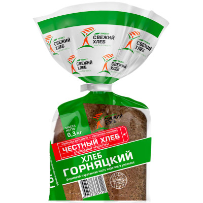 Хлеб Честный хлеб Горняцкий ржано-пшеничный нарезка, 300г