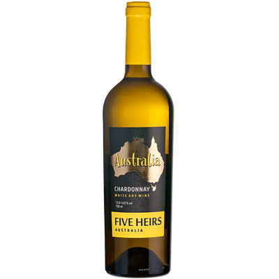 Вино Five Heirs Chardonnay белое сухое 12-14%, 750мл