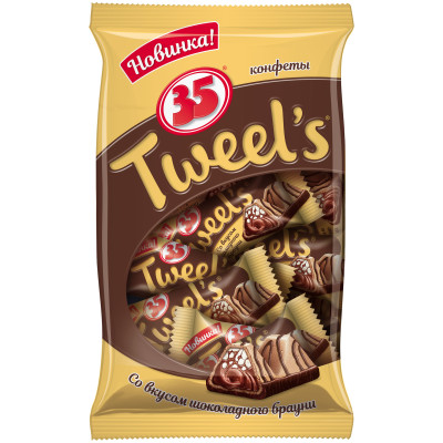 Конфеты шоколадные 35 Tweel's со вкусом шоколадного брауни, 280г