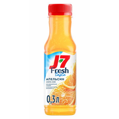 Сок J7 Fresh Taste Апельсин с мякотью, 300мл
