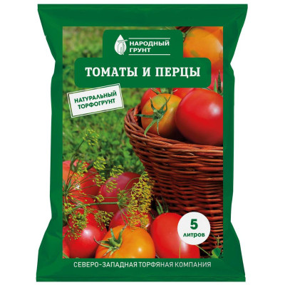 Грунт Народный грунт для томата и перца торфяной, 5л