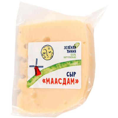 Сыр Маасдам полутвердый фасованный 45%, 150г