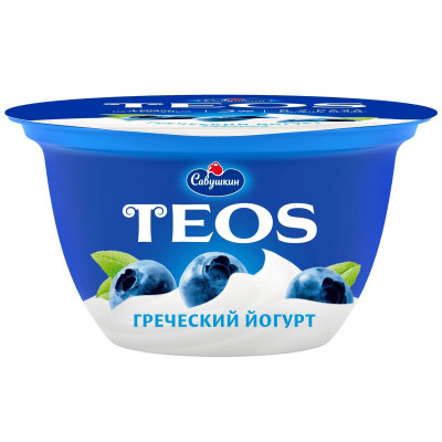 Йогурт Teos Греческий Черника 2%, 140г