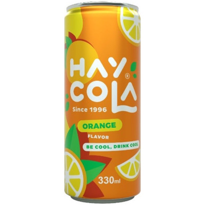 Напиток Hay Cola со вкусом апельсина прохладительный газированный, 330мл