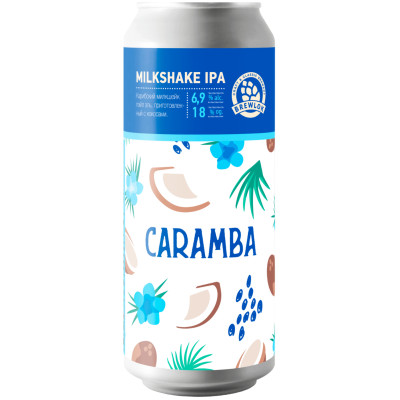 Пивной напиток Brewlok Карамба светлый фильтрованный 6.9%, 500мл
