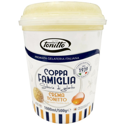 Десерт Tonitto Итальянское Мороженое Крема замороженный, 500г