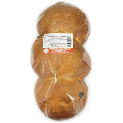 Булочка Прима-Хлеб домашняя с изюмом, 300г