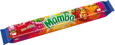 Конфеты Mamba жевательные со вкусом апельсина-вишни-малины-клубники, 79.5г