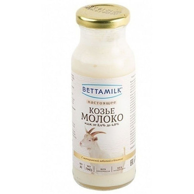 Молоко козье Bettamilk цельное питьевое ультрапастеризованное 3.4-4.8%, 200мл