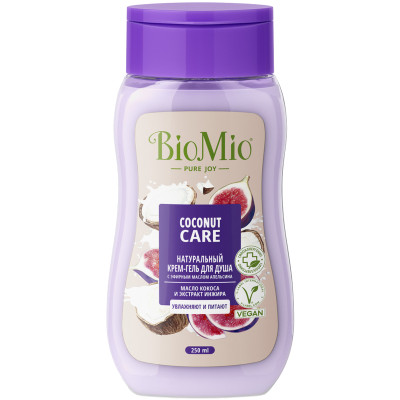 Гель BioMio Bio Shower Gel натуральный для душа с экстрактом инжира и маслом кокоса, 250мл