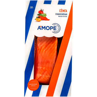Сёмга Аморе филе-кусок слабосолёная, 200г