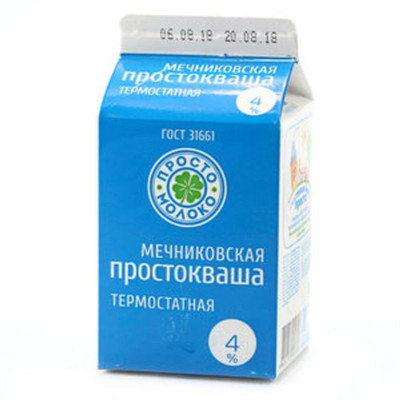Простокваша Просто Молоко Мечниковская 4%, 450мл